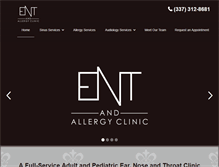 Tablet Screenshot of entandallergyclinic.net